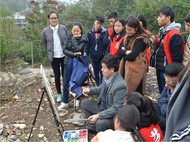 钟老师户外写生现场教学
