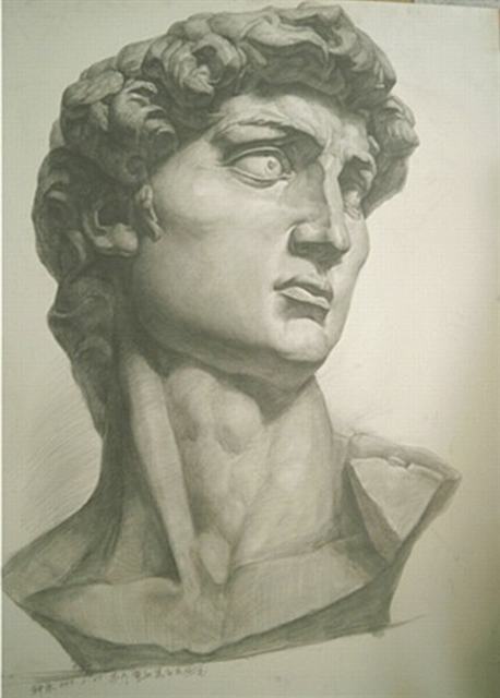 雕像素描作品