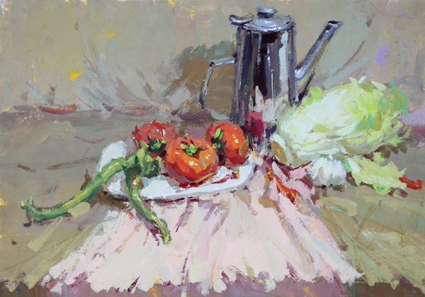 色彩作品《蔬菜》