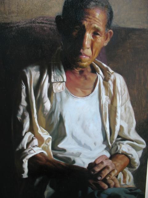 钟老师作品陕北老人